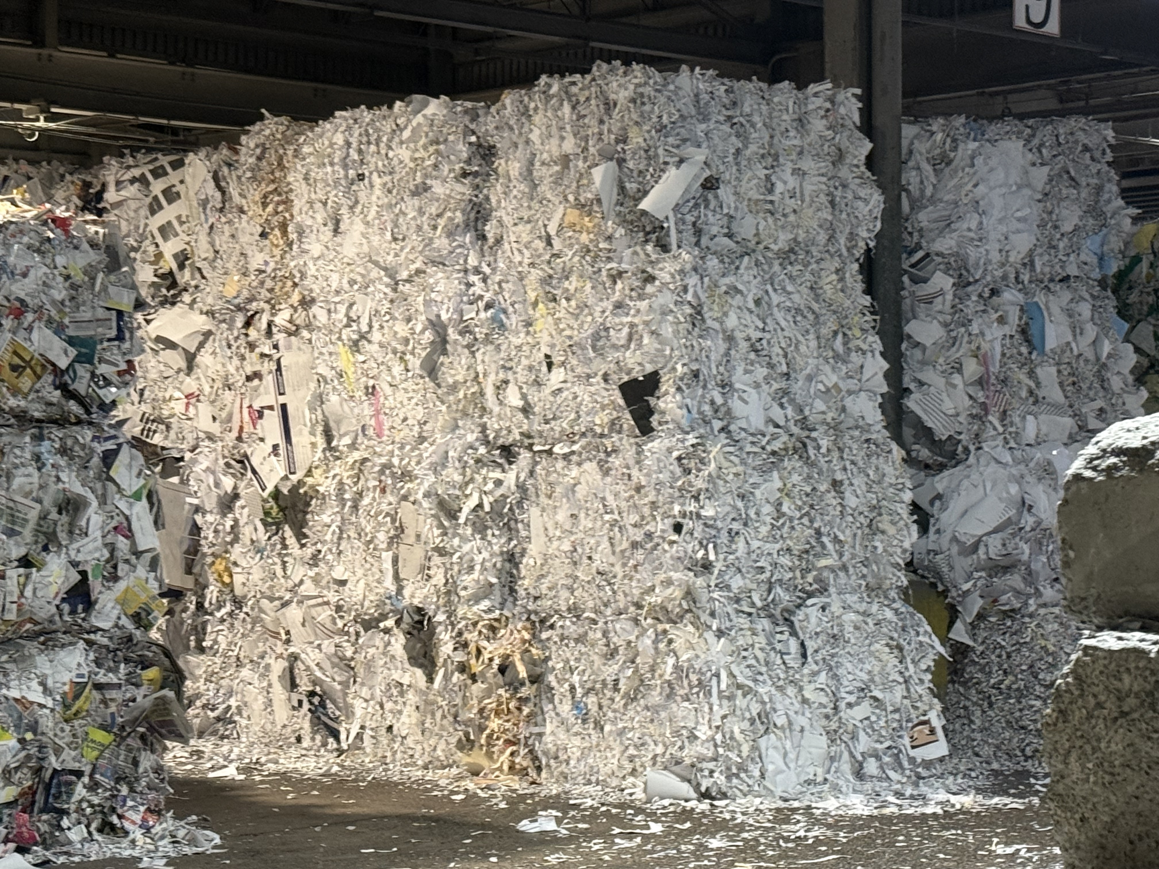 Real Shredded Paper Recycling Facility - Your Documents Become New Paper